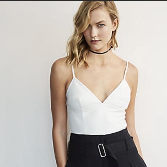 Express Tops - Karlie Kloss Faux Leather Crop Top (M15)